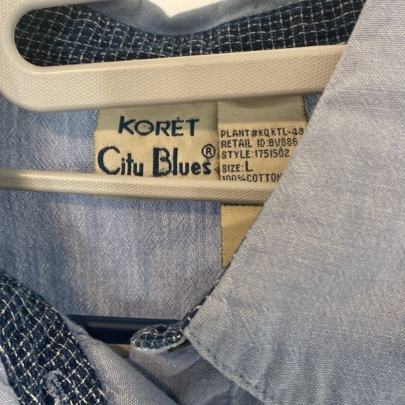 Korey City Blue Embroidered Women Shirt - Picture 2 of 3